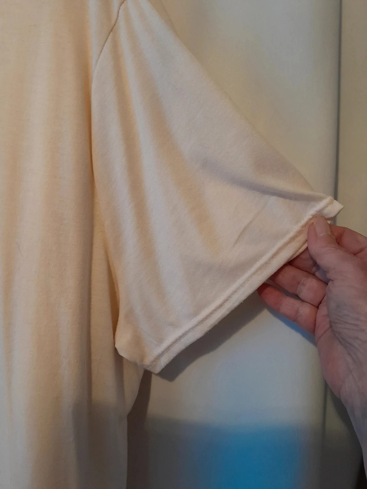 Lichtbeige botanisch bedrukt T-shirt, maat 5XL – photo 3